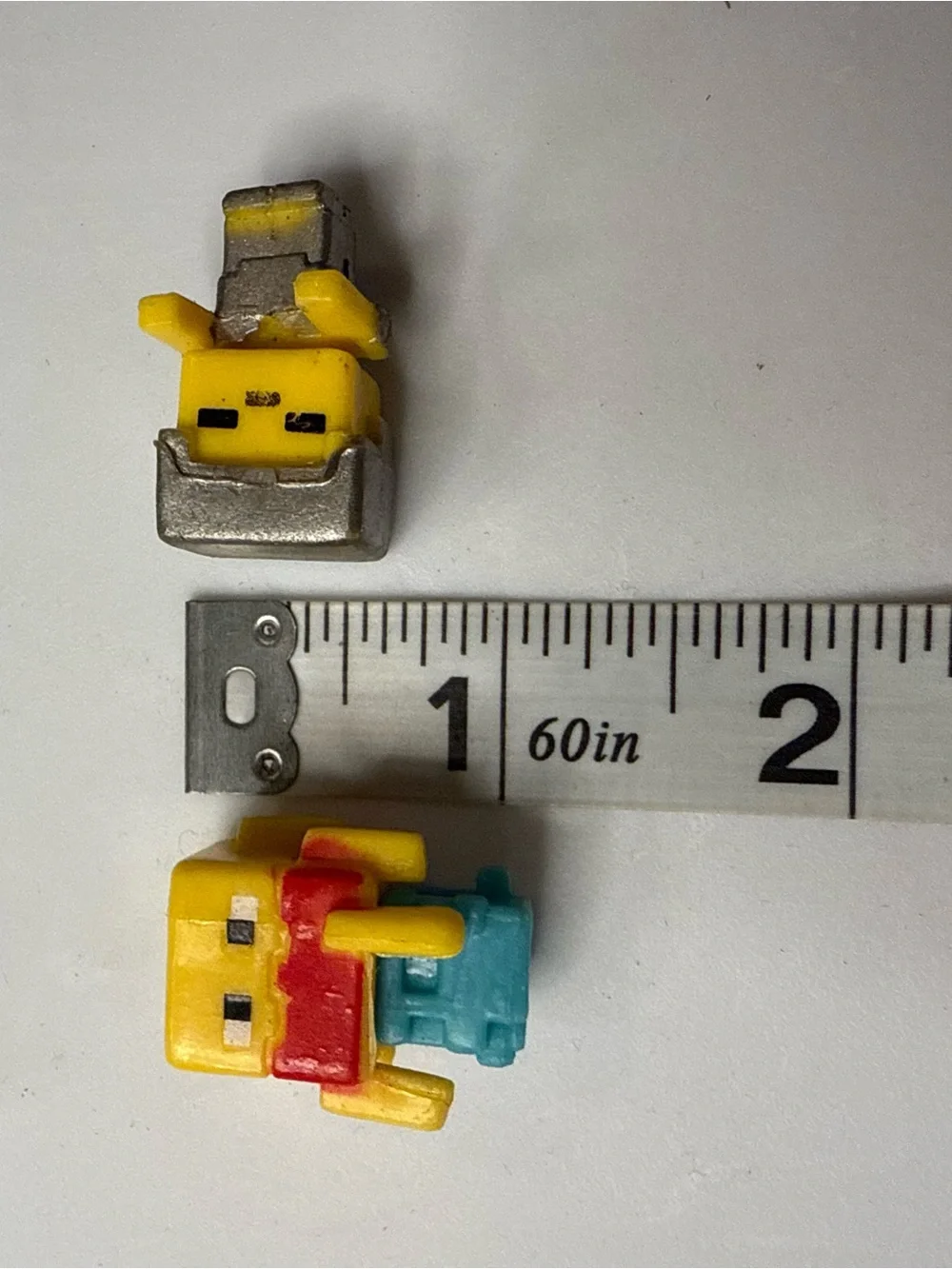 Minecraft Yellow Pixel Character Kids Backpack Charms - Set of 2